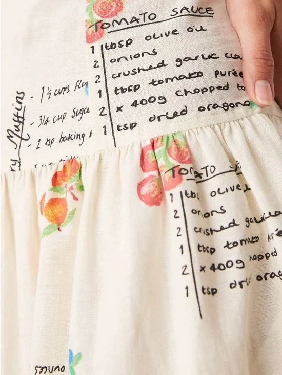 ASOS Sleeveless Cream Printed Drop-Waist Mini Dress SZ 12 - Picture 3 of 11